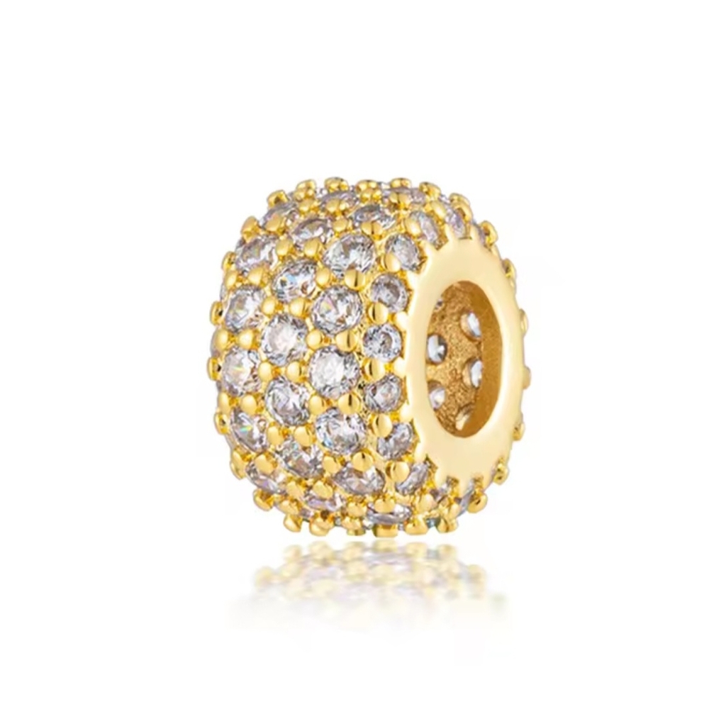 Gold and Silver Crystal Bead Charm